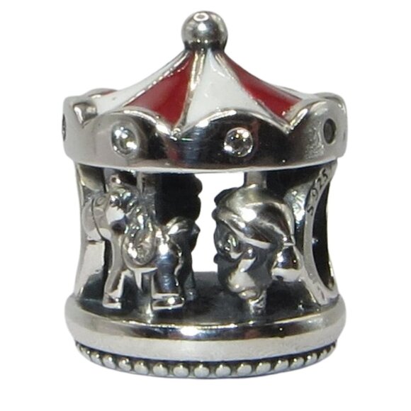 Pandora Authentic Christmas Carousel Enamel & SS .925 Charm 798435C01 - Picture 2 of 7